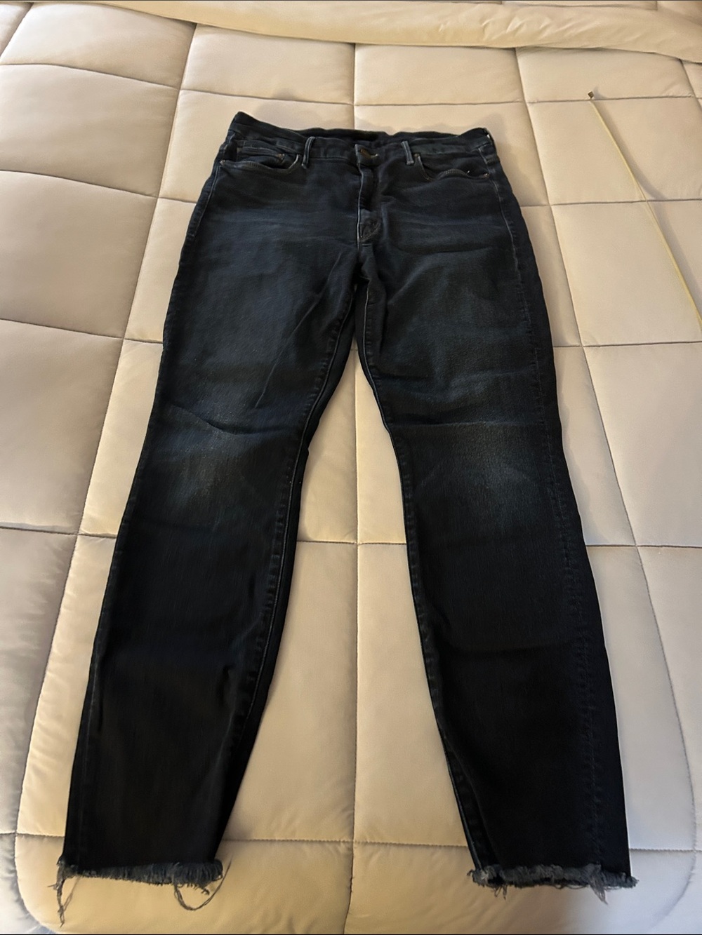 Mother High Waisted Looker Ankle Fray Jeans